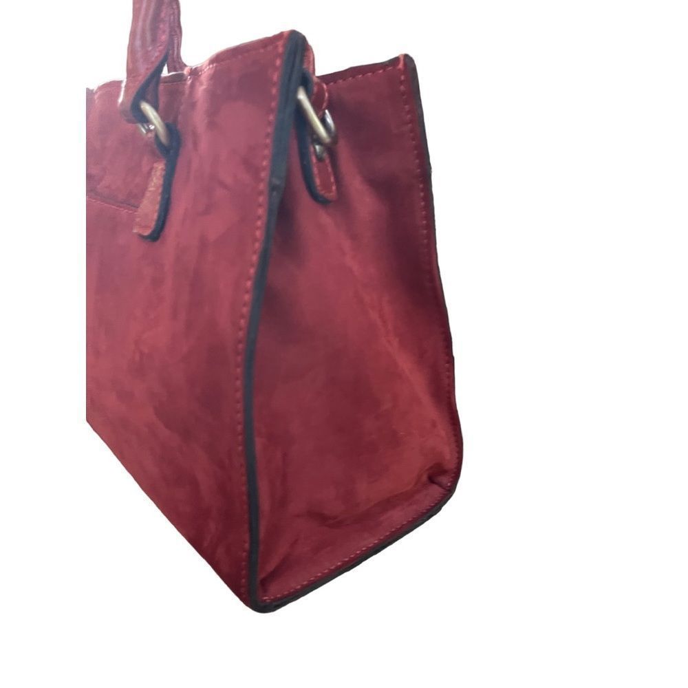 NWOT Patricia Nash maroon suede crossbody handbag-signed by Patricia Nash - Picture 3 of 13